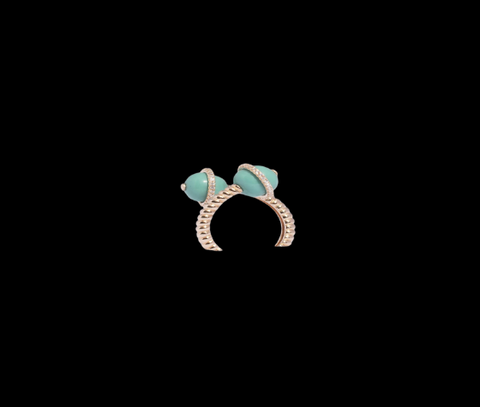 Rose Silver Twisted ring
