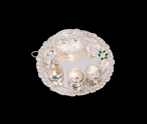 Customize Silver Pooja Thali